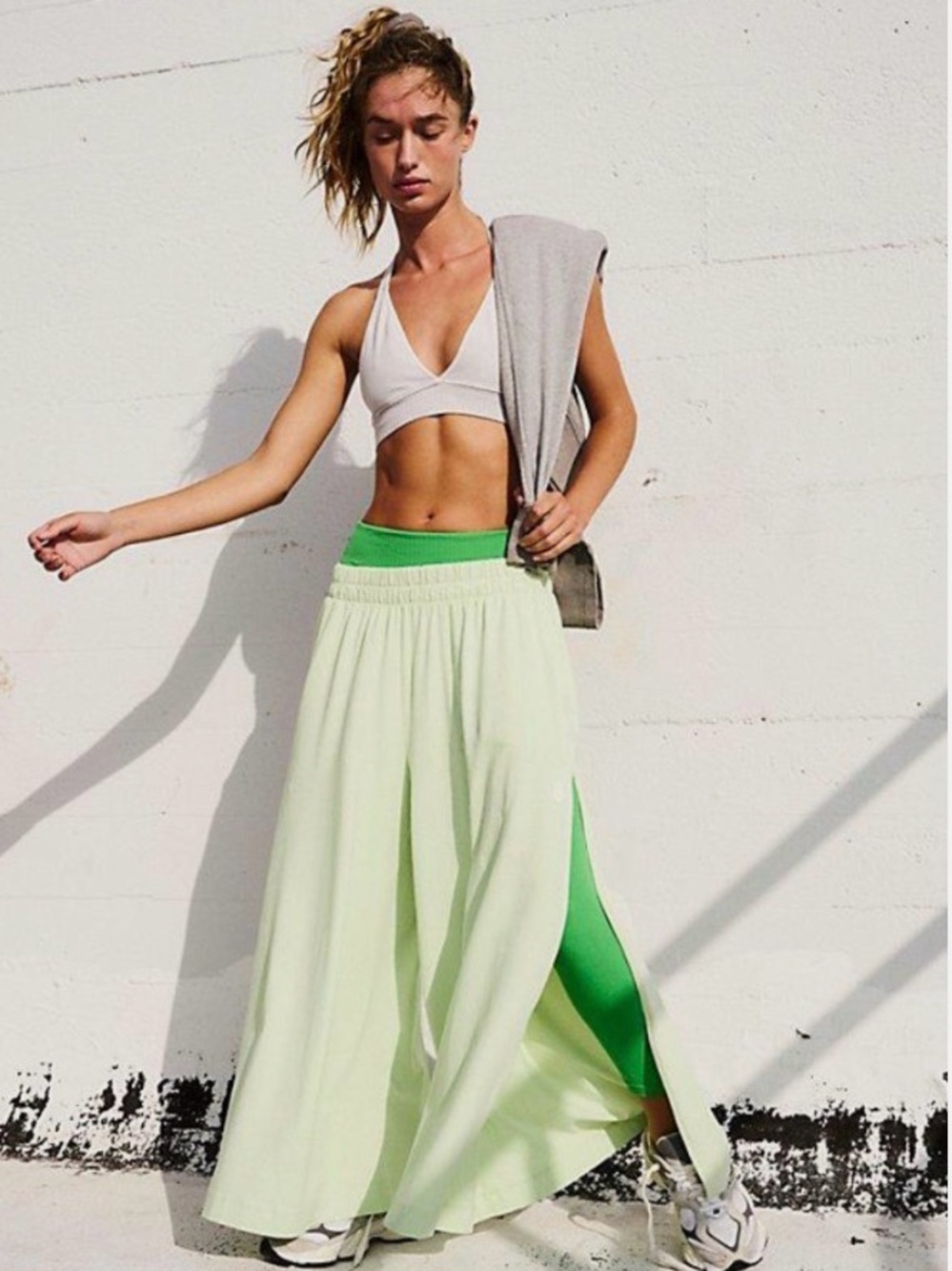 Free People - Hot Shot Slit Wide Leg Pants - L - Picture 3 of 4